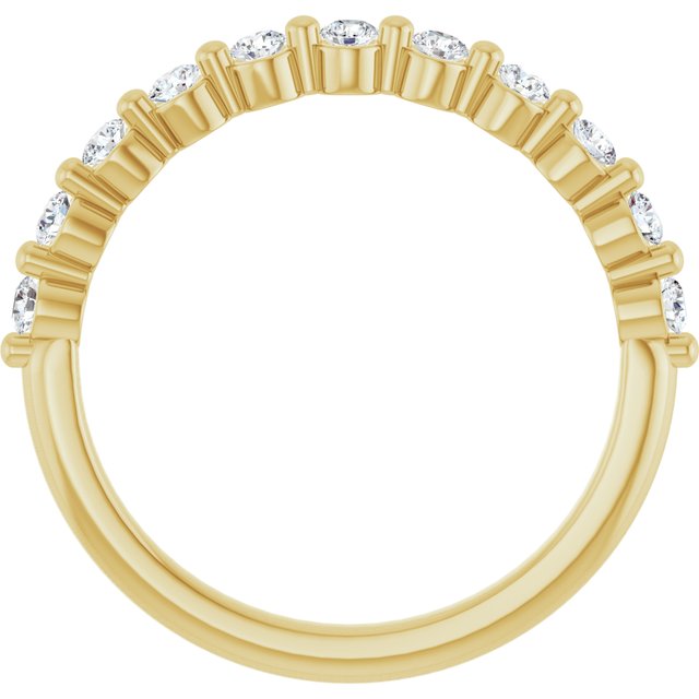14K Yellow Or White Gold Round Polished Lab-Grown Diamond Anniversary Band, Size 7