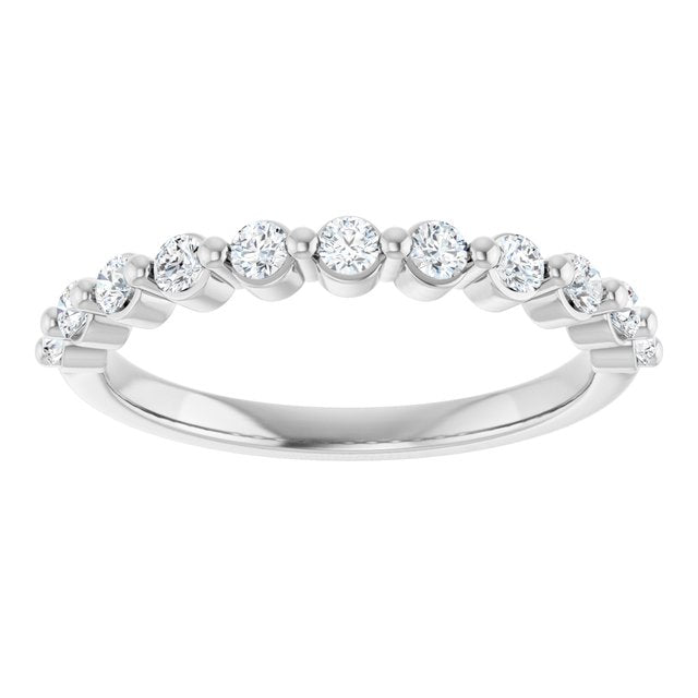 14K Yellow Or White Gold Round Polished Lab-Grown Diamond Anniversary Band, Size 7