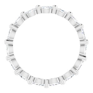 14K White Gold Marquise 3.5 X 1.75 Mm Ghi Si2-Si3 5/8 Ctw Natural Diamond Eternity Band Size 5
