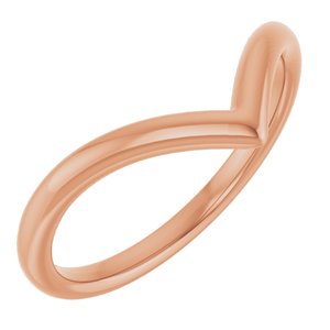 14K Rose Gold Polished Contour Band Size 7