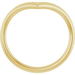 10K Yellow Gold Polished Contour Band Size 7