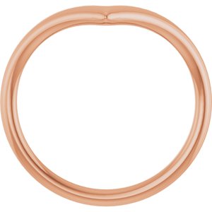 14K Rose Gold Polished Contour Band Size 7