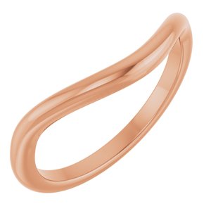 14K Rose Gold Polished Contour Band Size 7