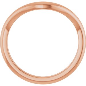 14K Rose Gold Polished Contour Band Size 7