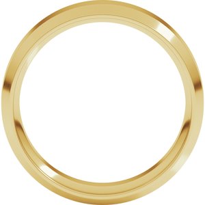 18K Yellow Or White Or Rose Gold Beveled-Edge Comfort-Fit Flat Band
