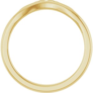 14K Yellow Gold Polished Stackable Crown Ring Size 7