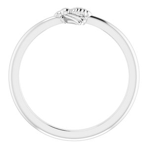 Sterling Silver Polished Stackable Bee Ring Size 7