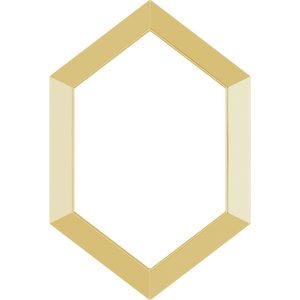 14K Yellow Gold 21.68 X 14.55 Mm Polished Geometric Pendant