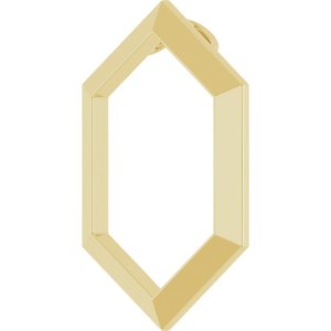 14K Yellow Gold 21.68 X 14.55 Mm Polished Geometric Pendant