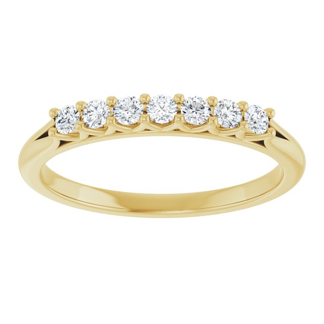 14K Yellow Or White Gold Or Platinum Round Polished Natural Diamond Anniversary Band