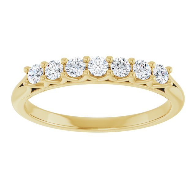 14K Yellow Or White Gold Or Platinum Round Polished Natural Diamond Anniversary Band