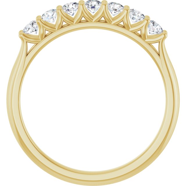 14K Yellow Or White Gold Round Polished Lab-Grown Diamond Anniversary Band