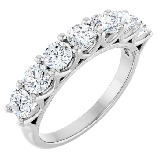 14K Yellow Or White Gold Round Polished Lab-Grown Diamond Anniversary Band