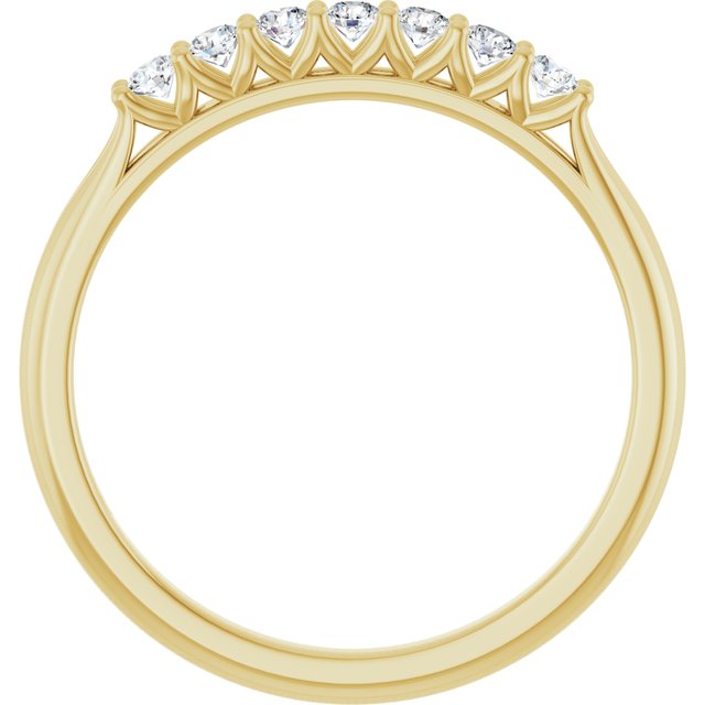 14K Yellow Or White Gold Or Platinum Round Polished Natural Diamond Anniversary Band