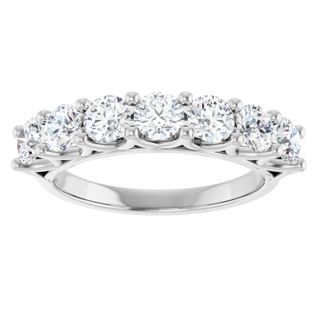 14K Yellow Or White Gold Round Polished Lab-Grown Diamond Anniversary Band