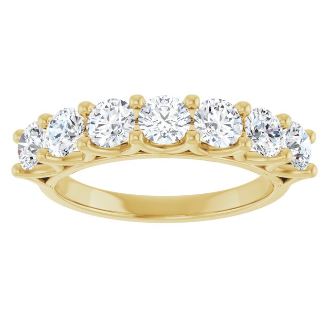 14K Yellow Or White Gold Round Polished Lab-Grown Diamond Anniversary Band