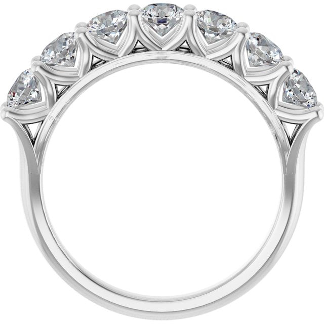 14K Yellow Or White Gold Round Polished Lab-Grown Diamond Anniversary Band