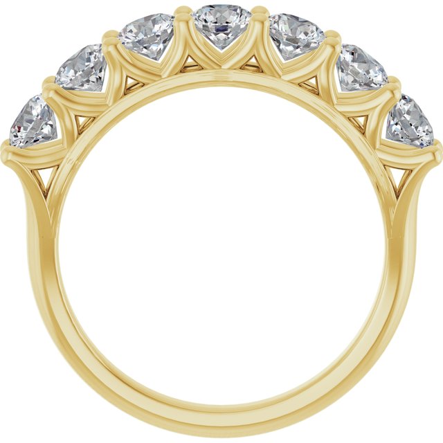 14K Yellow Or White Gold Round Polished Lab-Grown Diamond Anniversary Band