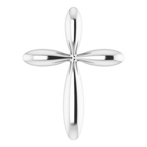 Sterling Silver 14.65 X 11.2 Mm Polished Cross Pendant