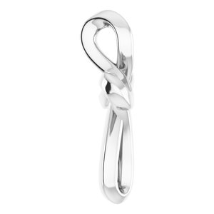 14K White Gold 13.35 X 10.42 Mm Polished Youth Cross Pendant