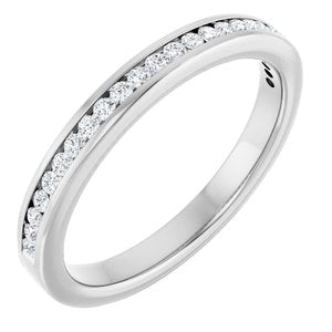 14K White Gold Round 1.3 Mm G-I Si2-Si3 1/5 Ctw Lab-Grown Diamond Anniversary Band Size 7