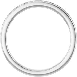14K White Gold Round 1.3 Mm G-I Si2-Si3 1/5 Ctw Lab-Grown Diamond Anniversary Band Size 7