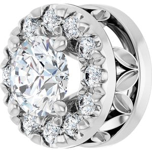 14K White Gold Round 4.1Mm Gh Si1-Si2 1/3 Ctw Lab Grown Diamond Pendant