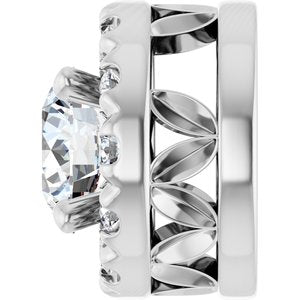 Platinum Round 4.1Mm G-H I1 1/3 Ctw Pendant