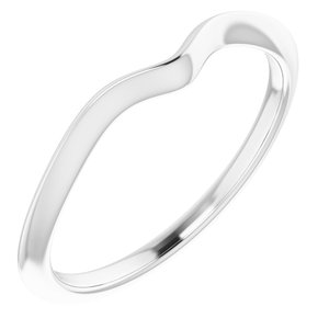 14K White Gold Polished Matching Band Size 7