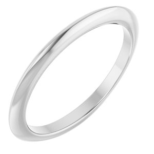 14K White Gold Polished Matching Band Size 7