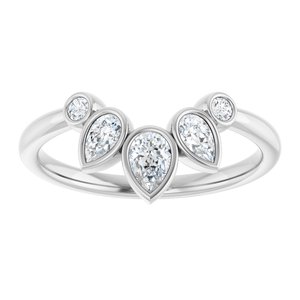 14K White Gold Lab-Grown Diamond Pear 4.5 X 3 Mm Lab-Grown Diamond Polished Lab-Grown Diamond Ring Size 7