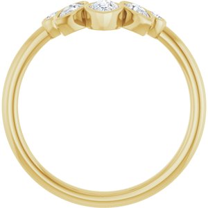 14K Yellow Gold Lab-Grown Diamond Pear 4.5 X 3 Mm Lab-Grown Diamond Polished Lab-Grown Diamond Ring Size 7