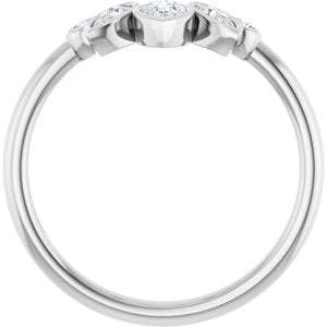 14K White Gold Lab-Grown Diamond Pear 4.5 X 3 Mm Lab-Grown Diamond Polished Lab-Grown Diamond Ring Size 7