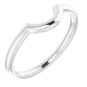 14K White Gold 6 Mm Contour Band Size 7