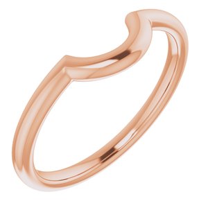 14K Rose Gold 6 Mm Contour Band Size 7