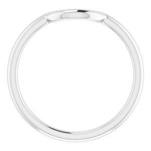 14K White Gold 6 Mm Contour Band Size 7