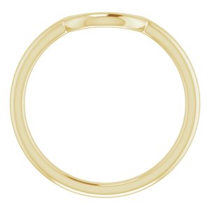 14K Yellow Gold 6 Mm Contour Band Size 7