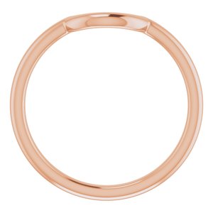 14K Rose Gold 6 Mm Contour Band Size 7