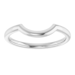 14K White Gold 8.6 Mm Contour Band Size 7