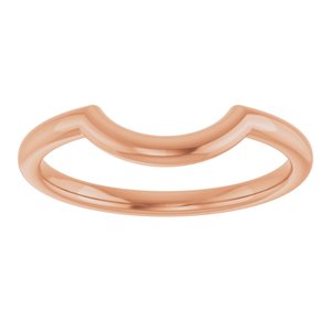 14K Rose Gold 8.6 Mm Contour Band Size 7