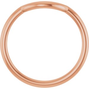 14K Rose Gold 8.6 Mm Contour Band Size 7