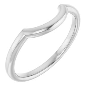14K White Gold 8.6 Mm Contour Band Size 7