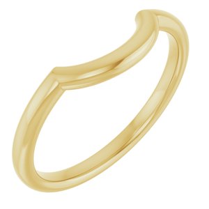 14K Yellow Gold 8.6 Mm Contour Band Size 7