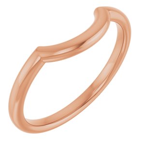 14K Rose Gold 8.6 Mm Contour Band Size 7