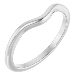 14K White Gold Oval All Sizes Polished Matching Band