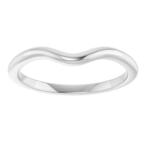 14K White Gold Oval All Sizes Polished Matching Band