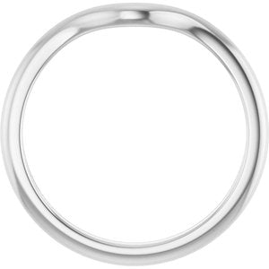 14K White Gold Oval All Sizes Polished Matching Band