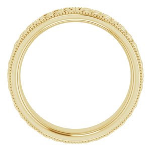 14K Yellow Or White Or Rose Gold Or Sterling Silver Or Platinum 6 mm Celtic-Inspired Band