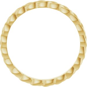 14K Yellow Or White Or Rose Gold Or Sterling Silver Or Platinum 2 mm Woven-Design Band