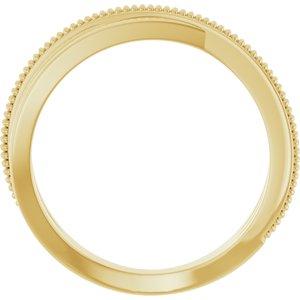 14K Yellow Gold Polished Freeform Ring Size 7